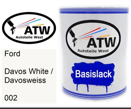 Ford, Davos White / Davosweiss, 002: 1L Lackdose, von ATW Autoteile West.